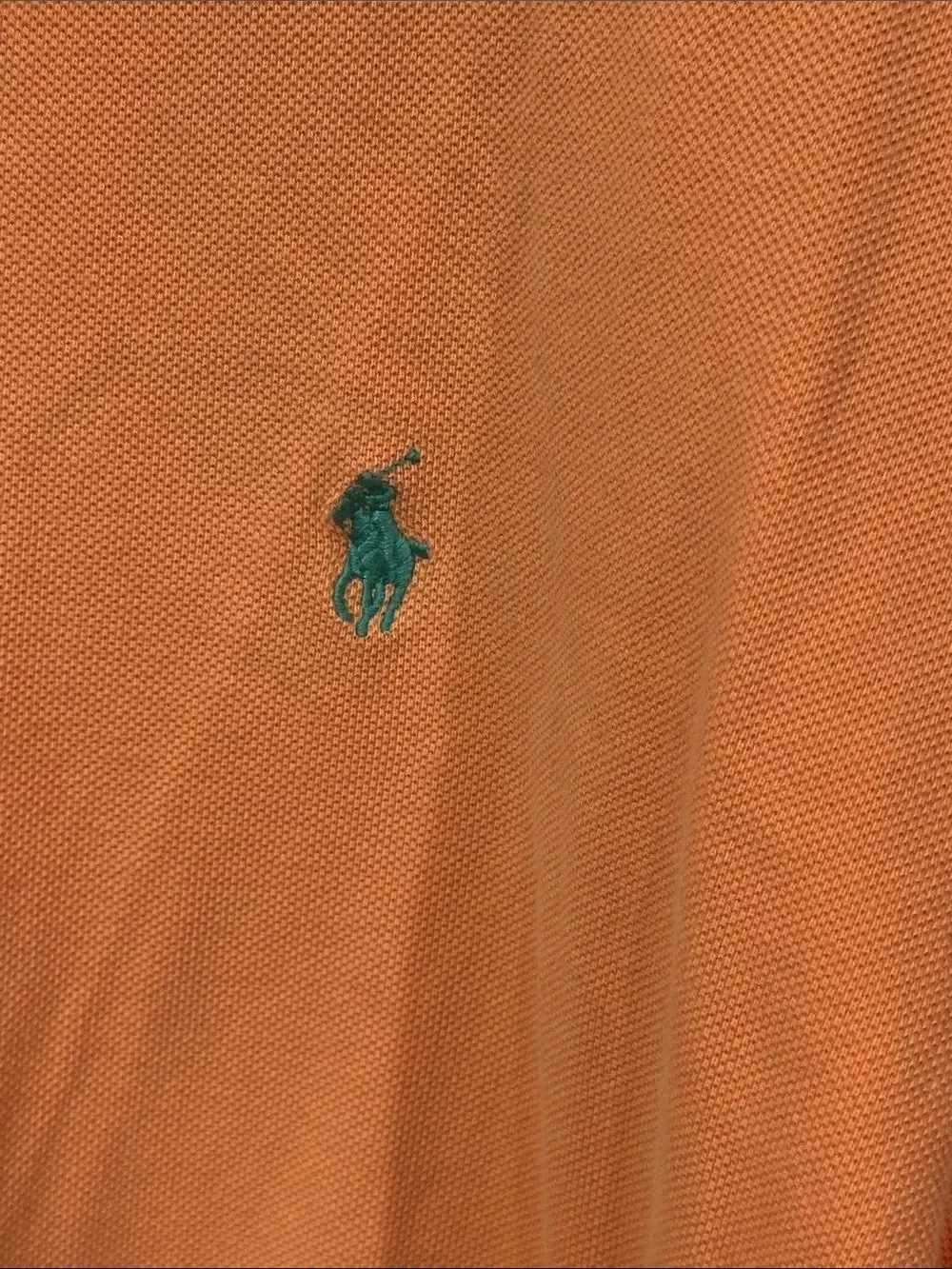 Ralph Lauren Orange Polo Shirt with teal Label